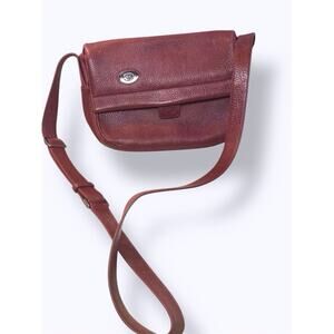 Authentic Gucci Burgundy Leather Crossbody Bag - Vintage with Adjustable Strap